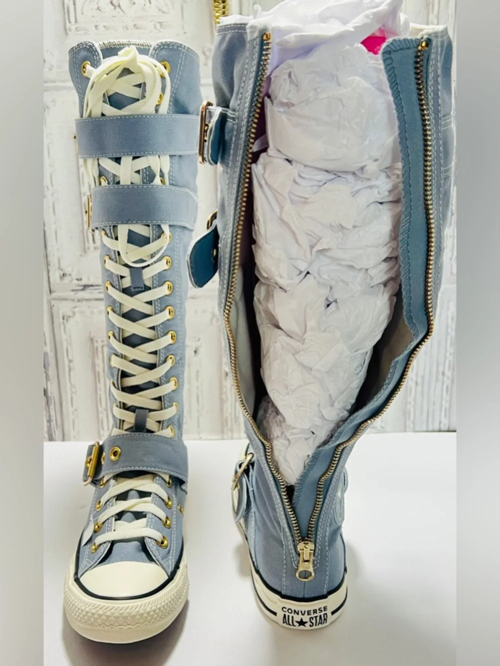 🆕 Converse Chuck Taylor XXHi Buckle Hi Top Shoes Women 7.5 Men 5.5
Blue|White - Picture 11 of 17